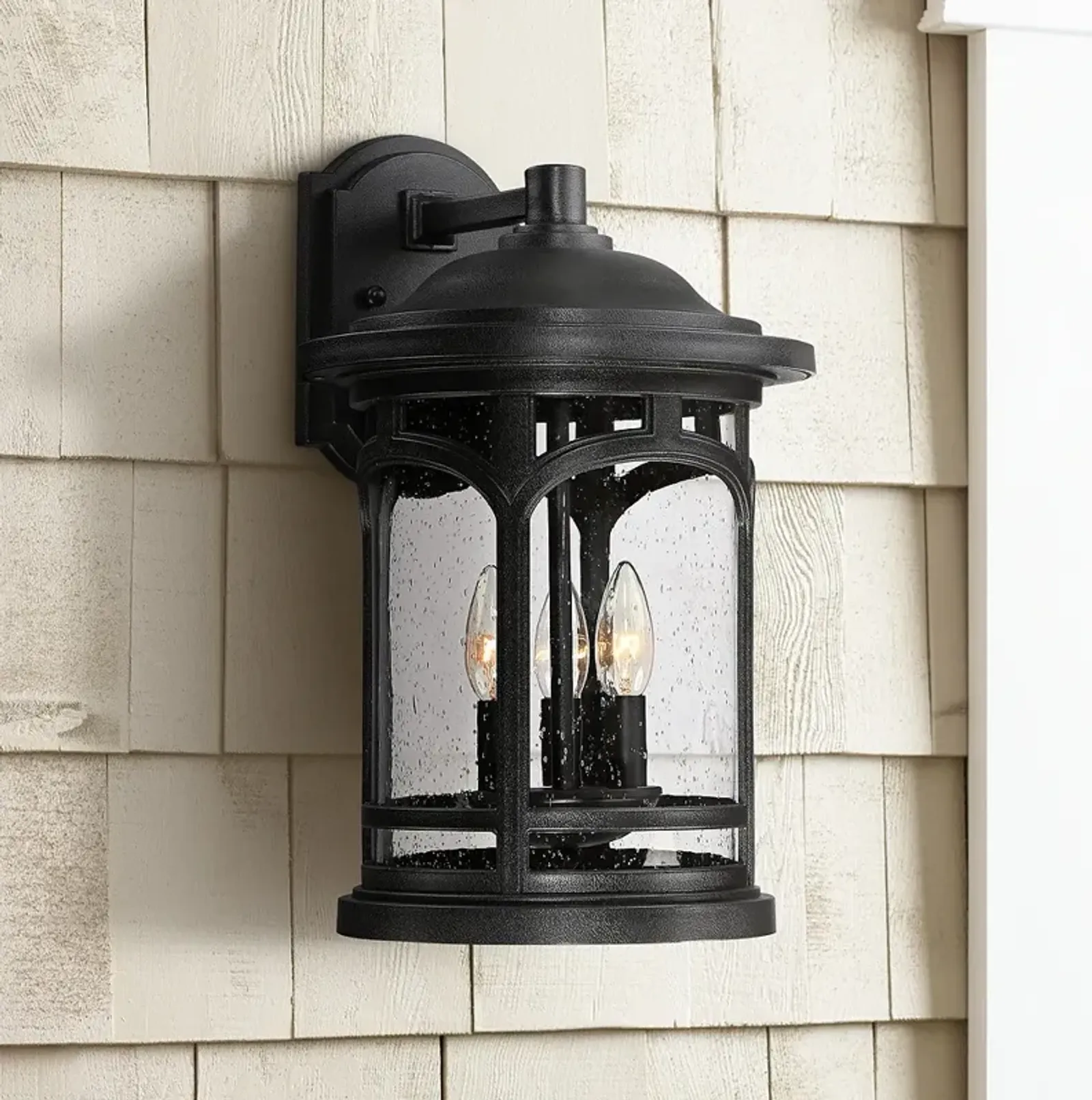 Marblehead 17 1/2" High Mystic Black Outdoor Wall Light