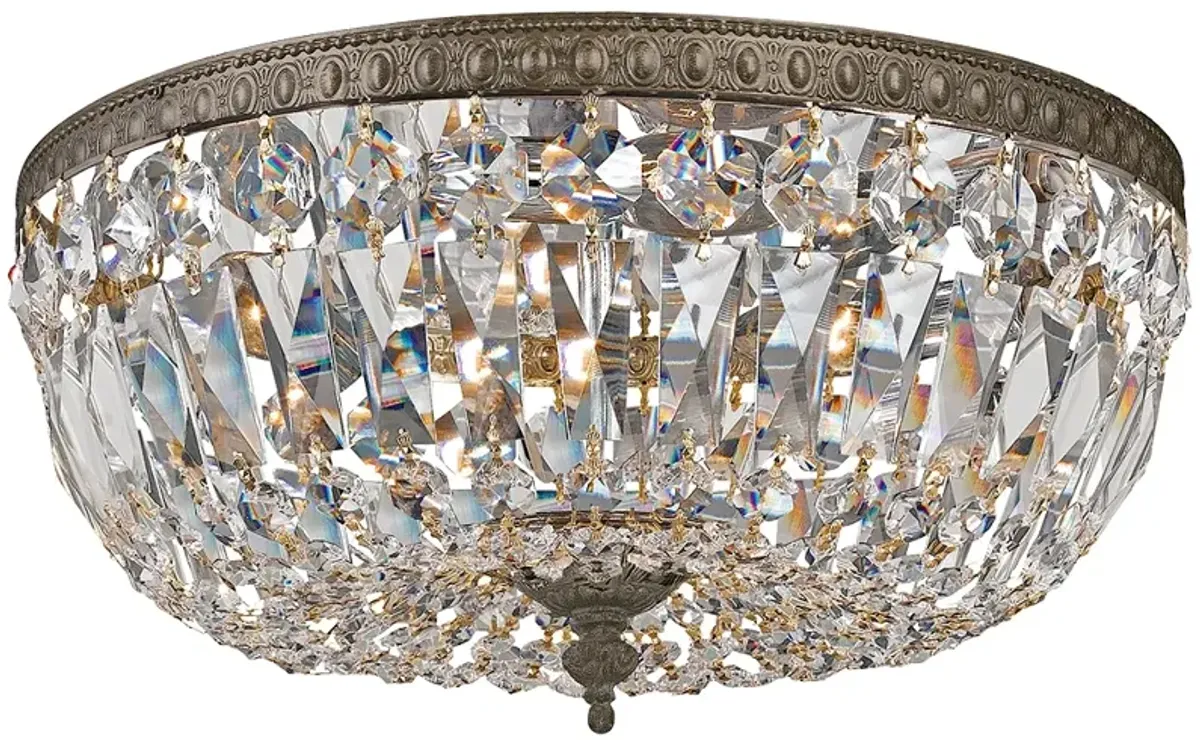 Crystorama Big Basket Crystal 12"W Bronze Ceiling Light