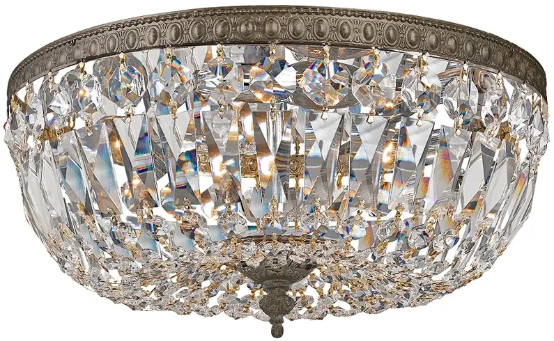 Crystorama Big Basket Crystal 12"W Bronze Ceiling Light