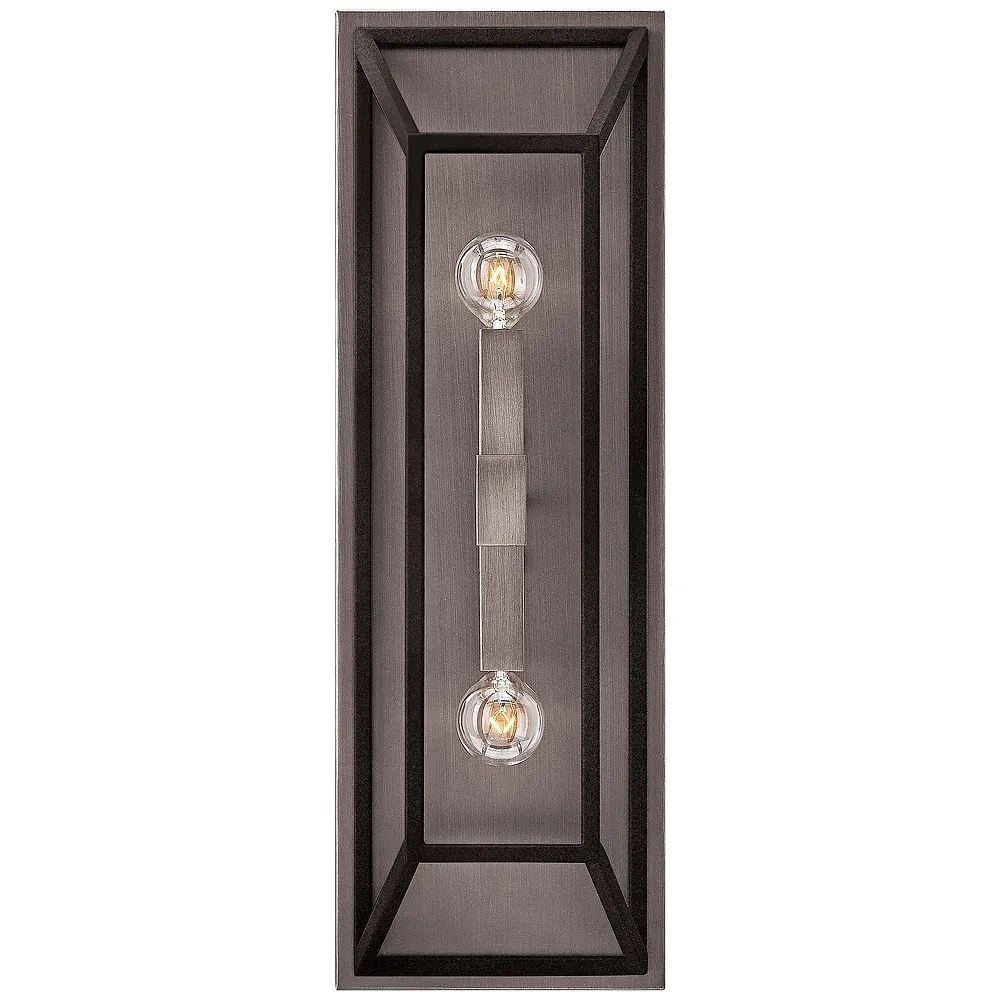 Hinkley Fulton 22 1/4" High Aged Zinc 2-Light Wall Sconce