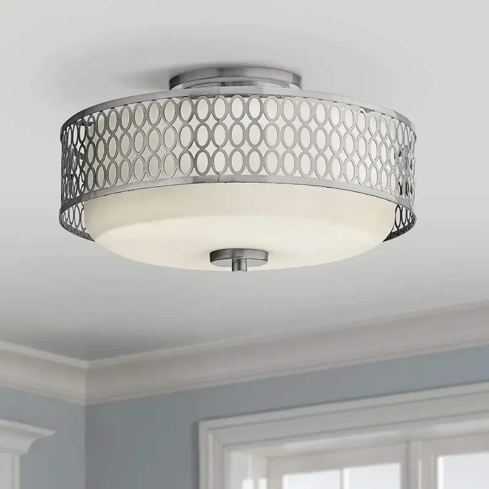 Hinkley Jules 8 1/4" High Brushed Nickel Ceiling Light