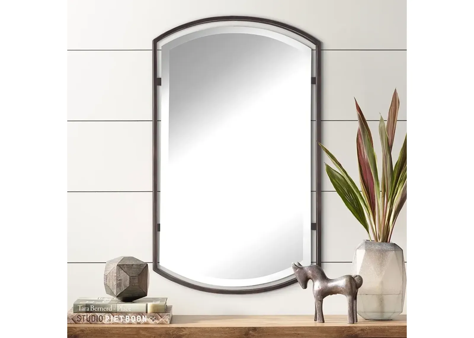 Quoizel Breckenridge Bronze 21" x 35" Frame Wall Mirror