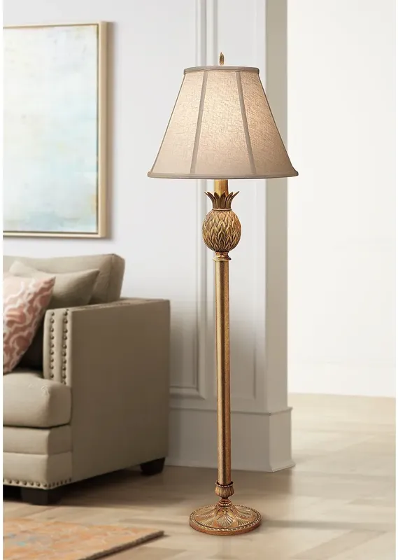 Stiffel Lanai 68" Polished Honey Brass Floor Lamp