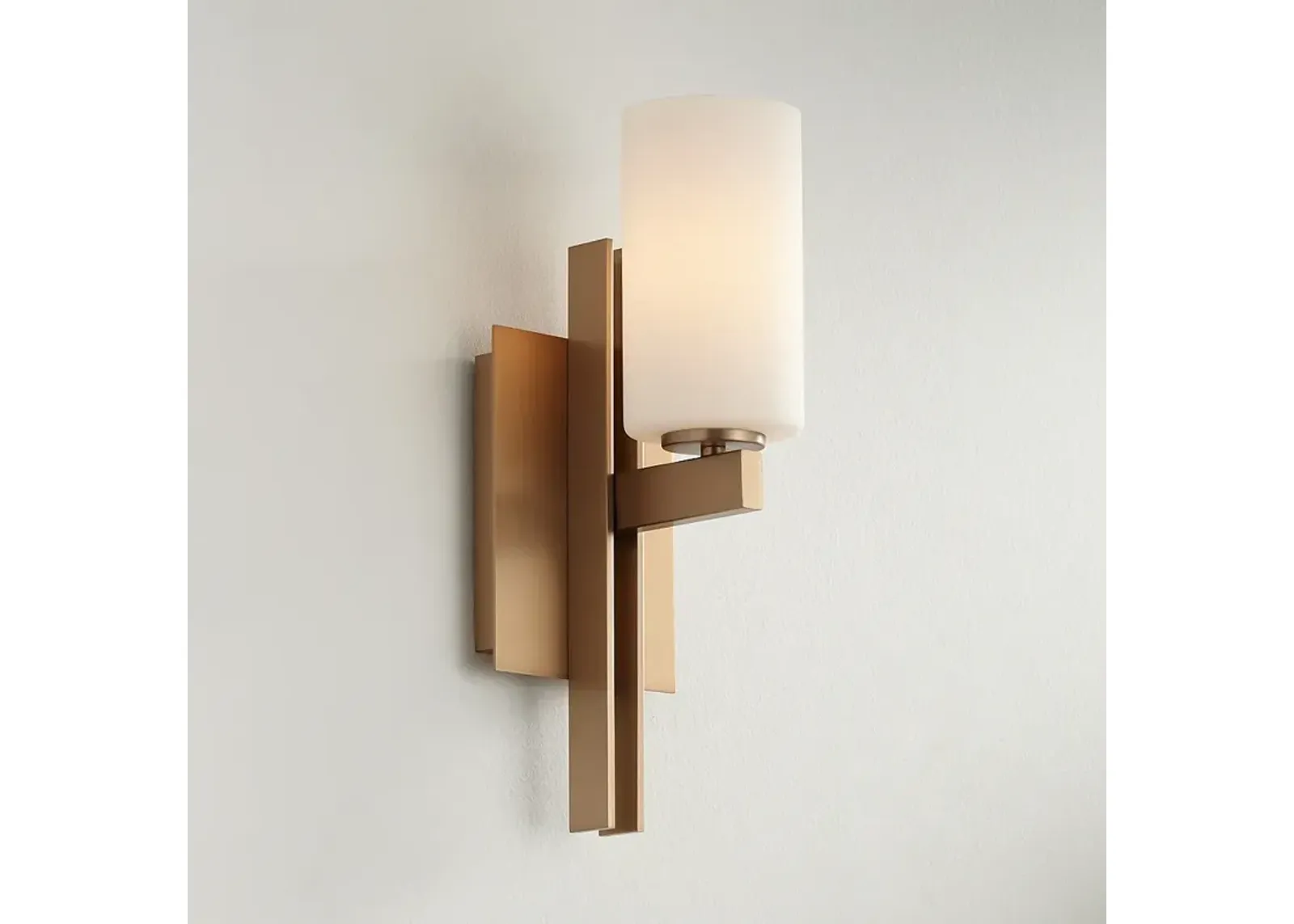 Possini Euro Ludlow 14" High Burnished Brass Wall Sconce