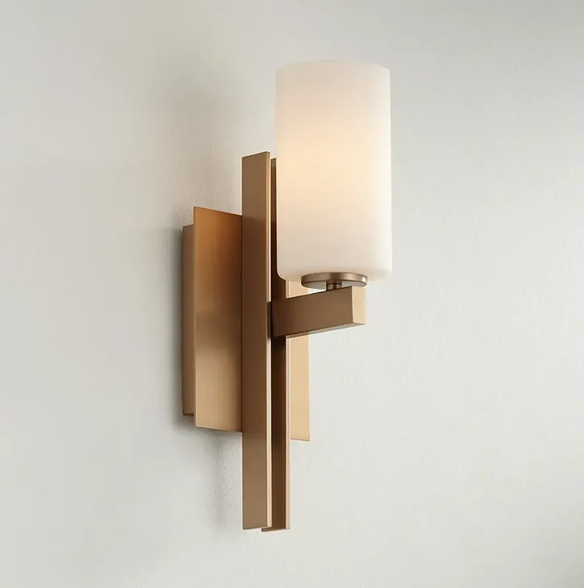 Possini Euro Ludlow 14" High Burnished Brass Wall Sconce