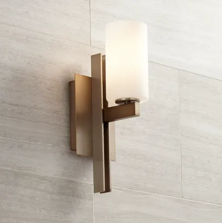 Possini Euro Ludlow 14" High Burnished Brass Wall Sconce