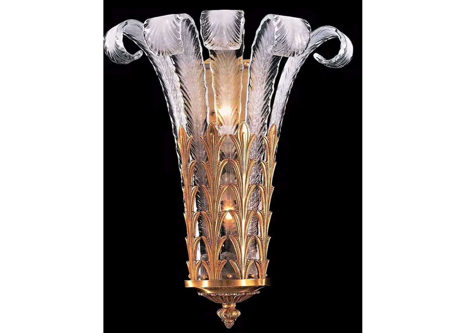 Metropolitan 20 1/4"H Italian Murano Glass Feather Sconce