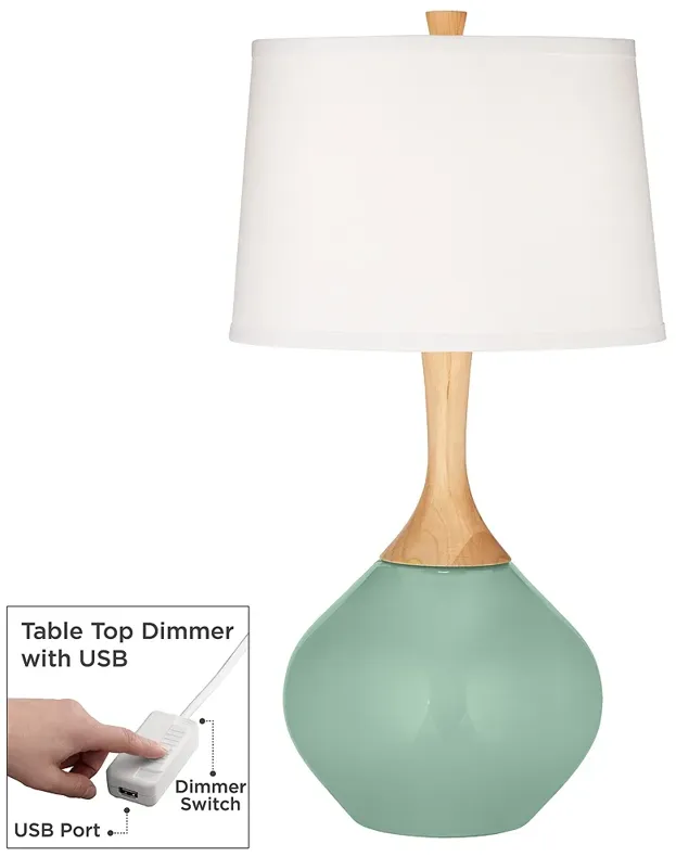 Grayed Jade Wexler Table Lamp with Dimmer