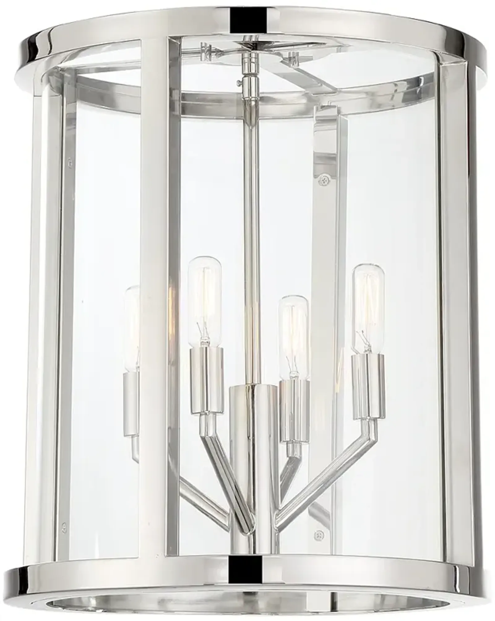 Libby Langdon for Crystorama Devon 4 Light Polished Nickel Ceiling Mount