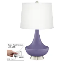 Purple Haze Gillan Glass Table Lamp with Dimmer