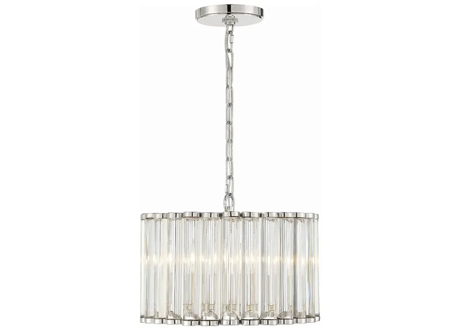 Libby Langdon for Crystorama Elliot 4 Light Polished Nickel Pendant