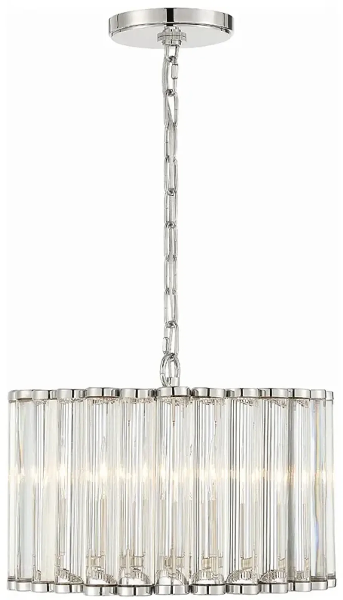 Crystorama Elliot 15 1/4" Wide 4-Light Polished Nickel Crystal Pendant