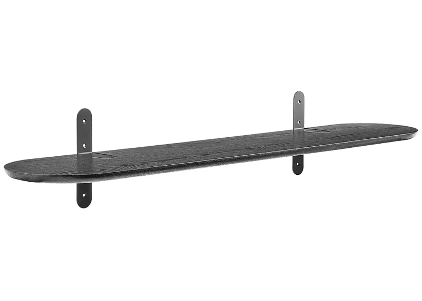 Catalina 47 1/4" Wide Matte Black Wood Floating Wall Shelf