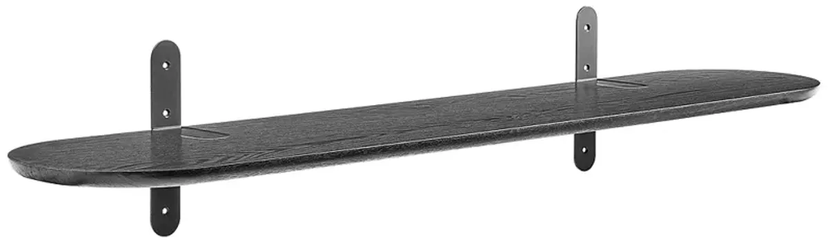 Catalina 47 1/4" Wide Matte Black Wood Floating Wall Shelf