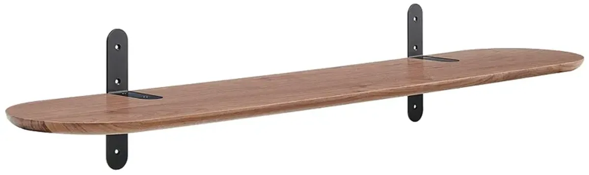 Catalina 47 1/4"W American Walnut Wood Floating Wall Shelf