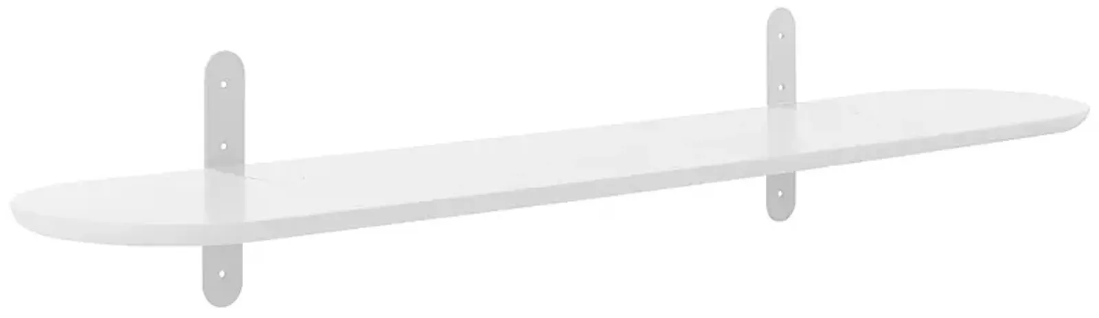 Catalina 47 1/4" Wide Matte White Wood Floating Wall Shelf