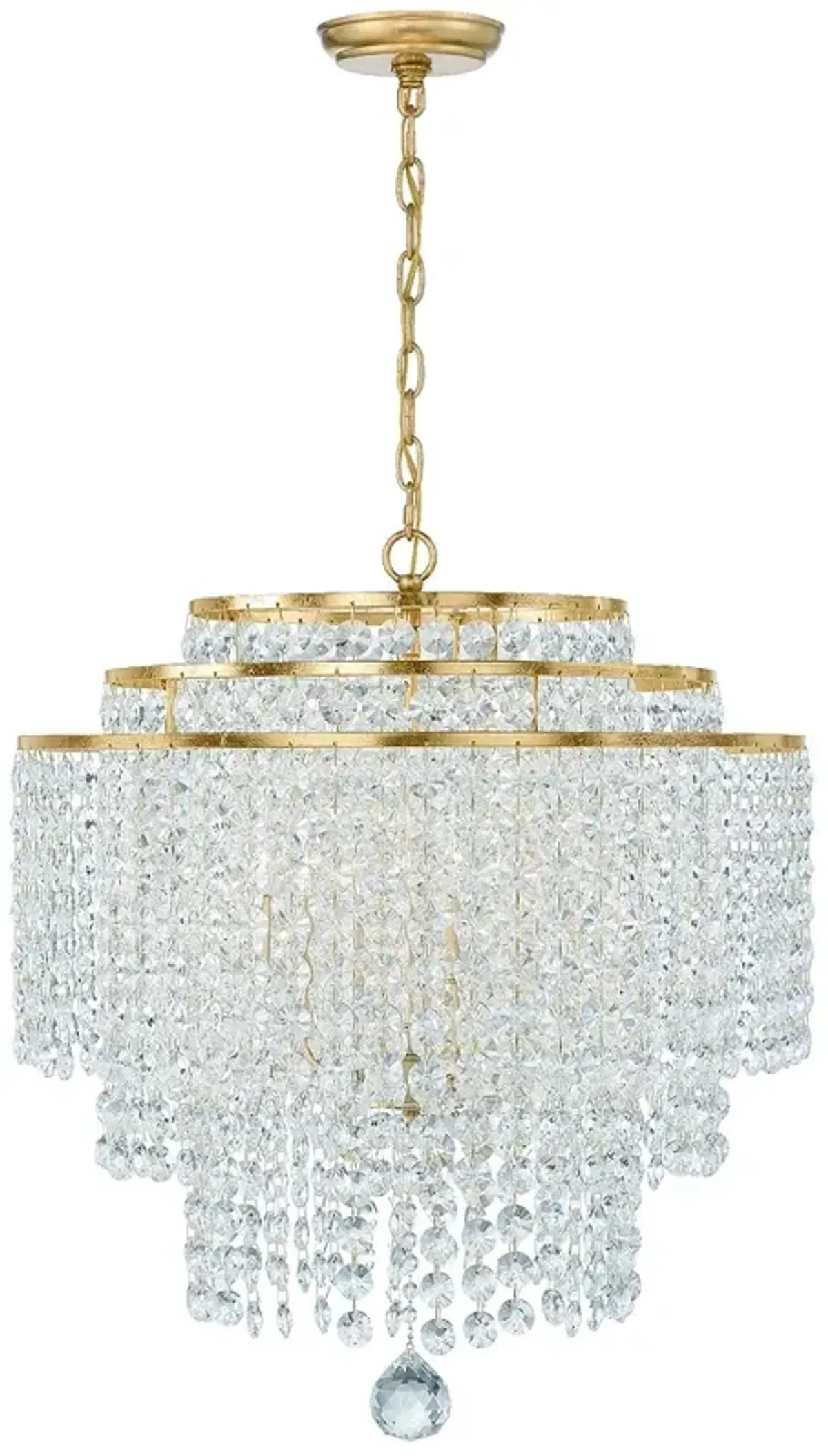 Gabrielle 6 Light Antique Gold Chandelier