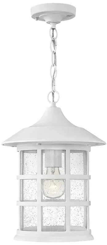 Freeport Coastal Elements 14"H White Outdoor Hanging Light