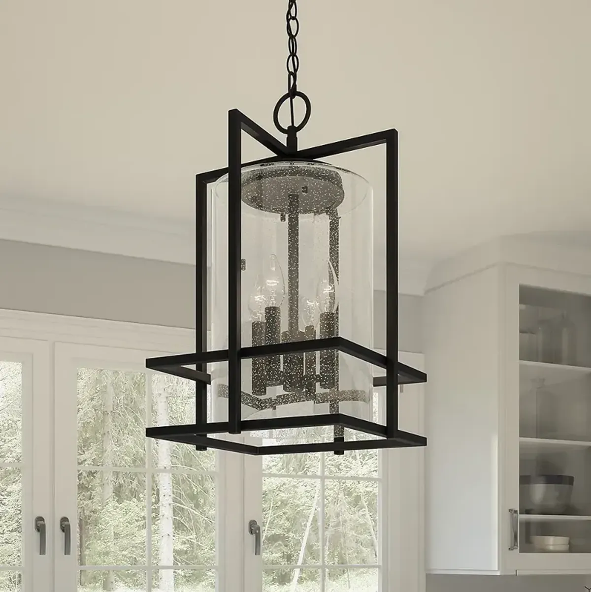 Damien 4-Light Earth Black Pendant