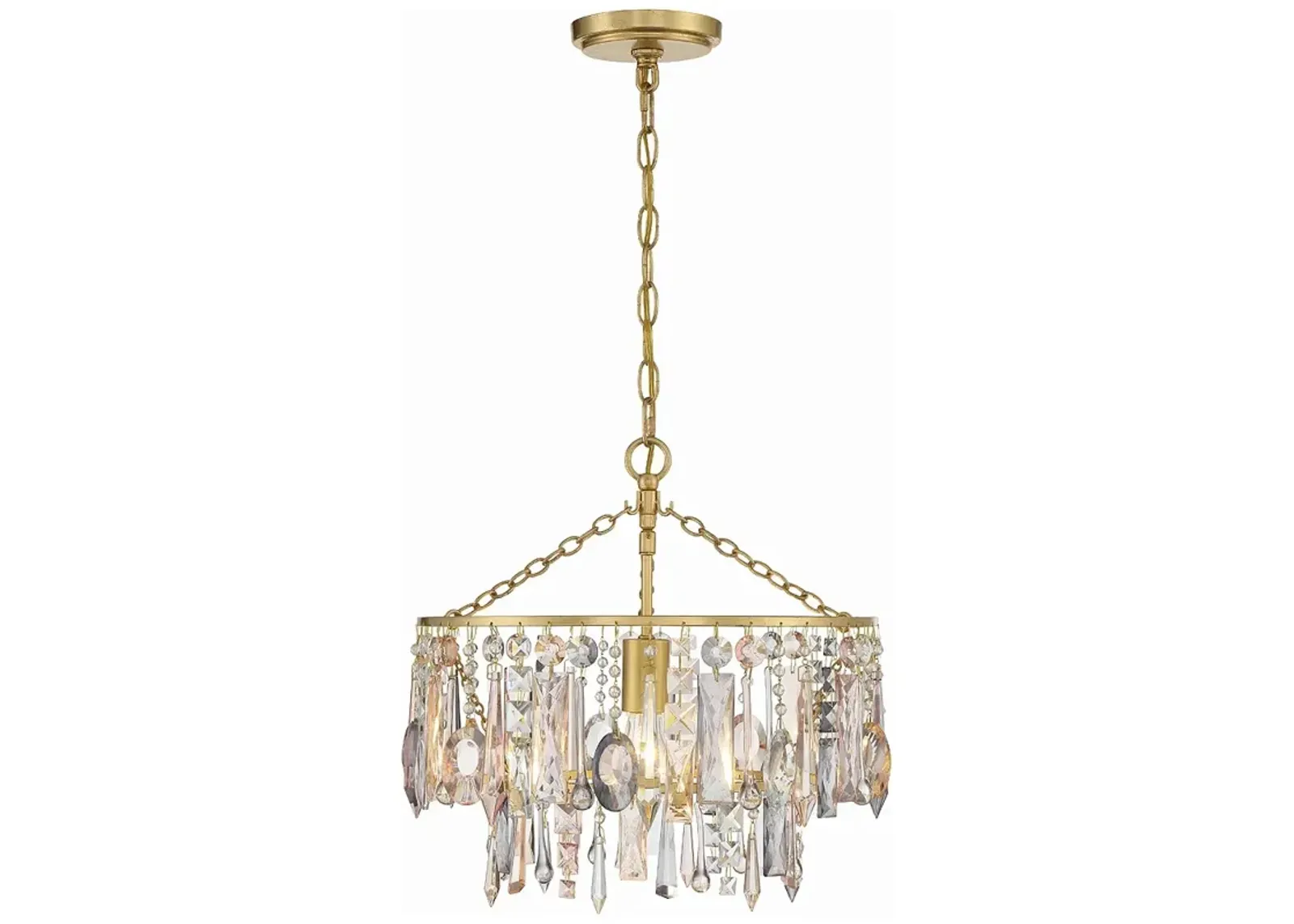 Elsa 1 Light Antique Gold Pendant