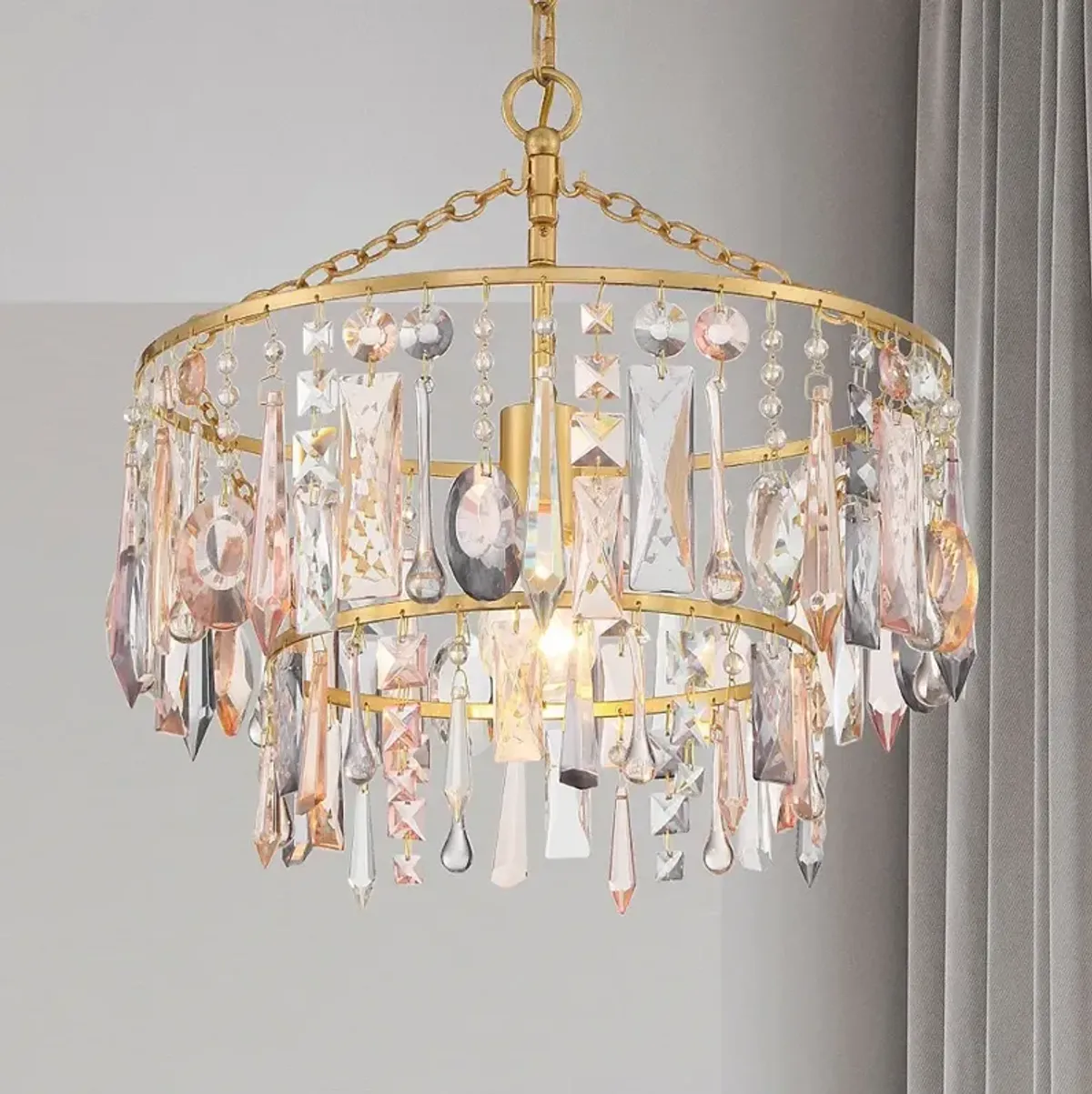 Elsa 1 Light Antique Gold Pendant