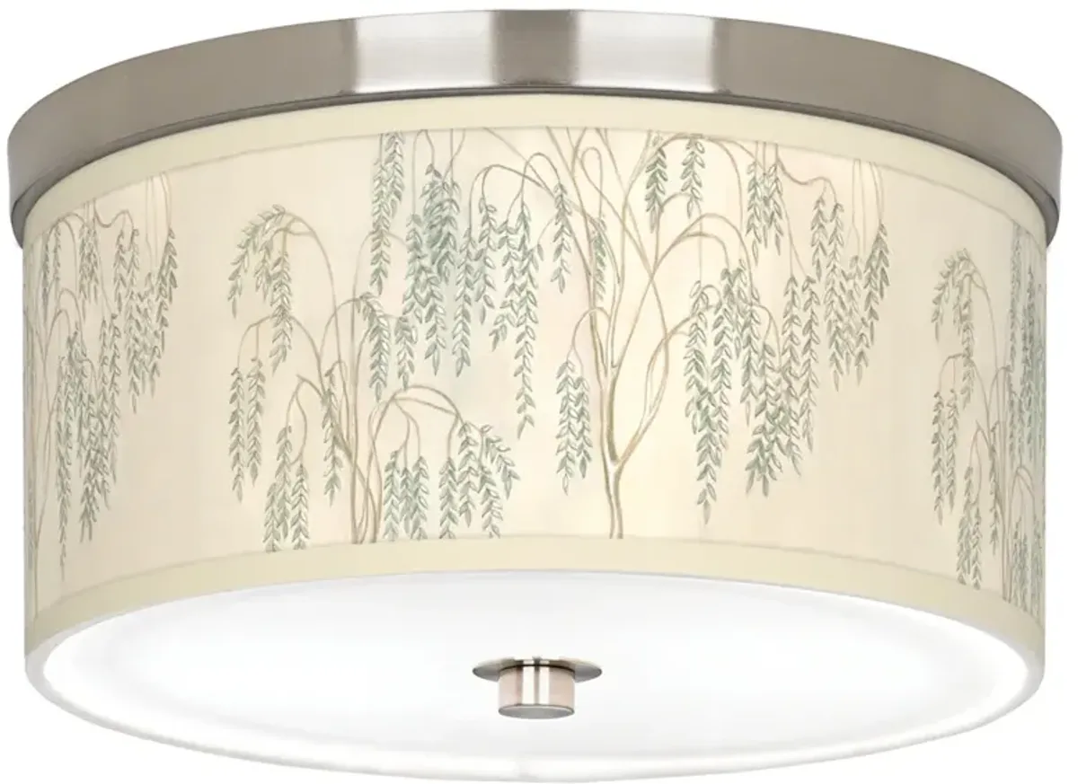 Weeping Willow Giclee Nickel 10 1/4" Wide Ceiling Light