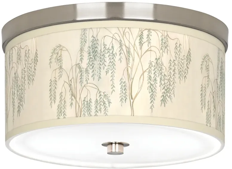 Weeping Willow Giclee Nickel 10 1/4" Wide Ceiling Light