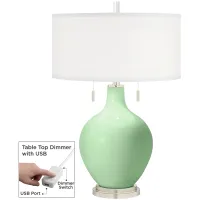 Flower Stem Toby Table Lamp with Dimmer