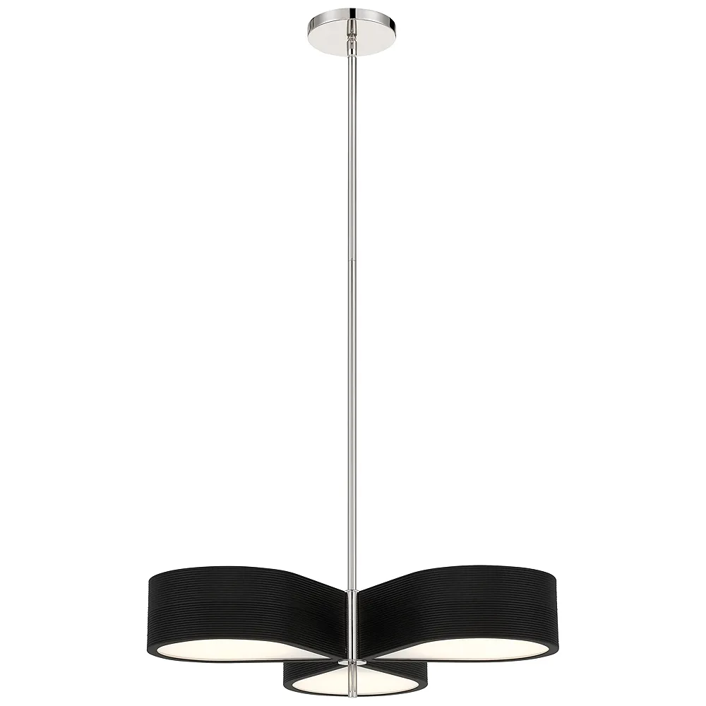 George Kovacs Side Step 3-Light LED Coal and Polished Nickel Pendant