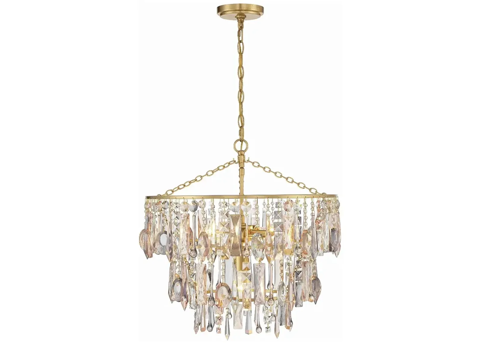 Elsa 3 Light Antique Gold Pendant