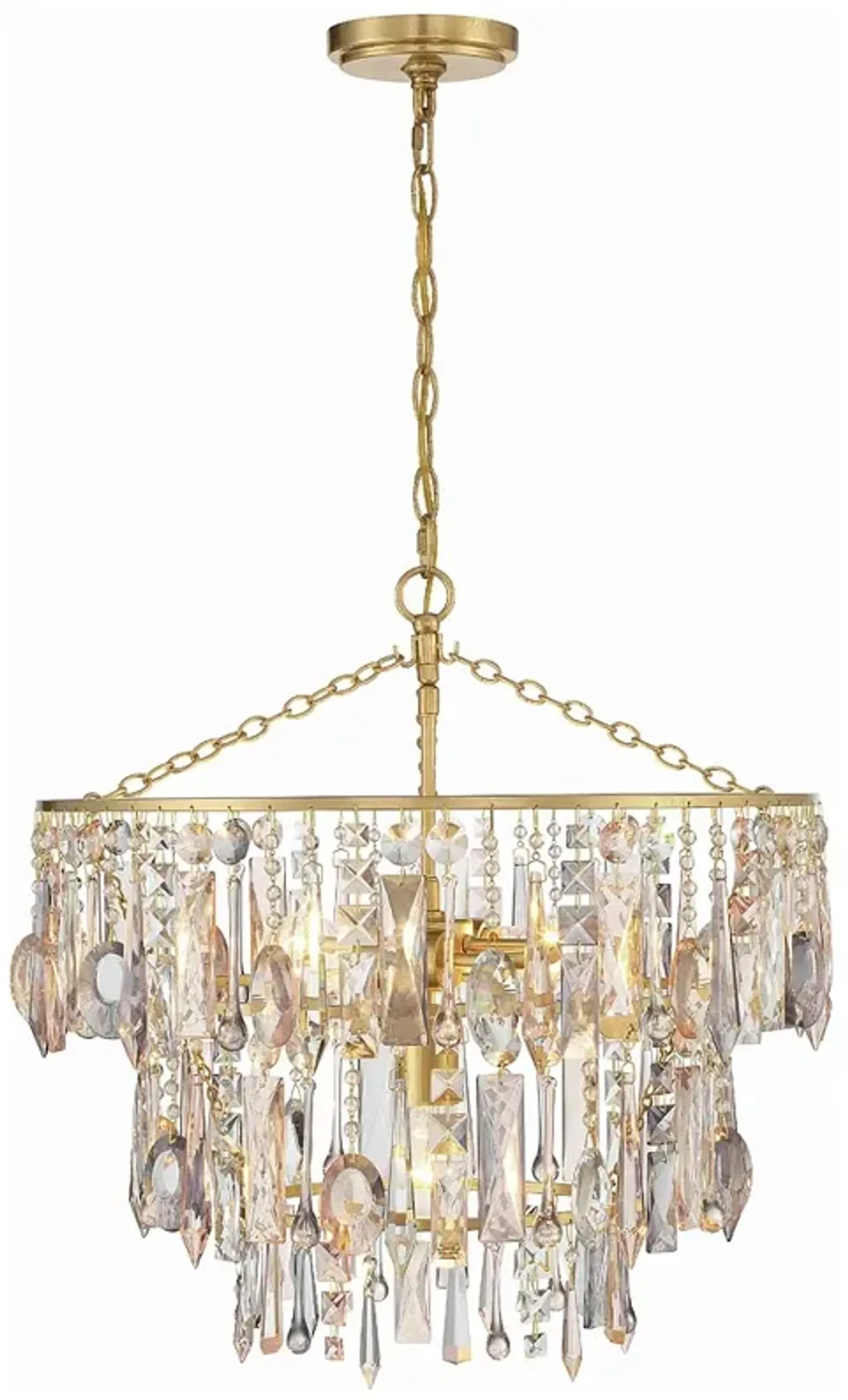 Elsa 3 Light Antique Gold Pendant