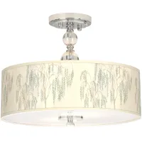 Weeping Willow Giclee 16" Wide Semi-Flush Ceiling Light