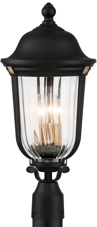 Peale Street 21 3/4" H Sand Coal and Vermeil Gold Outdoor Post Light