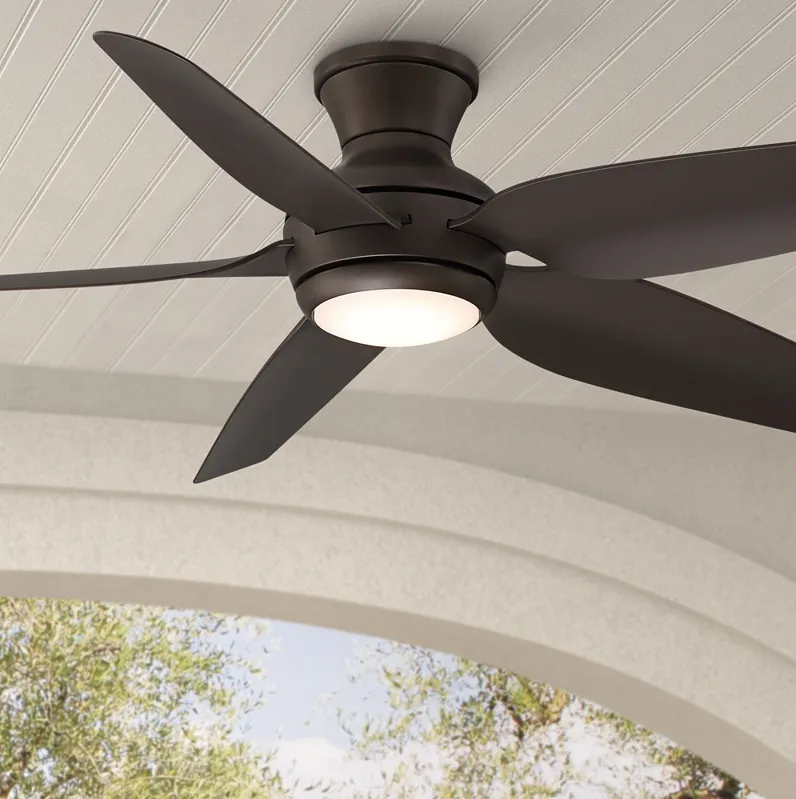 52" Casa Vieja Del Diego Bronze LED Indoor/Outdoor Hugger Ceiling Fan