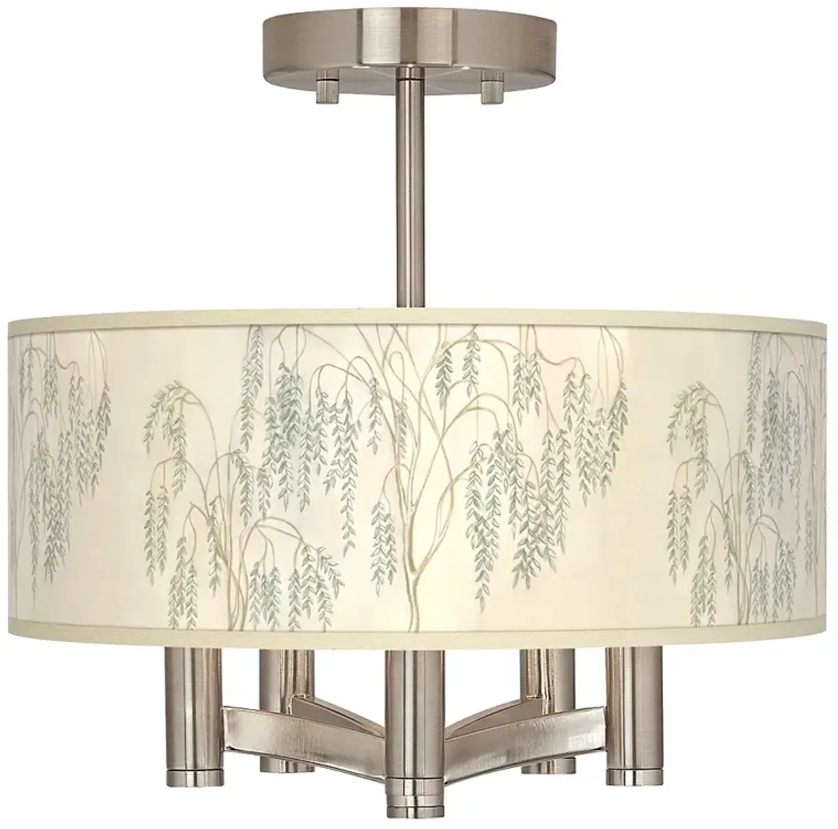 Weeping Willow Ava 5-Light Nickel Ceiling Light