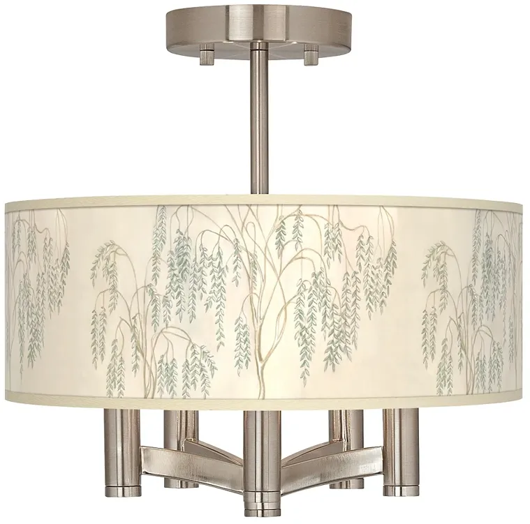 Weeping Willow Ava 5-Light Nickel Ceiling Light