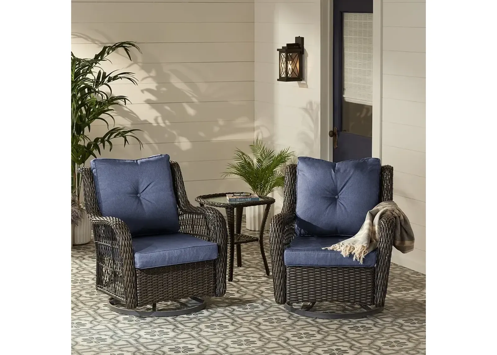 Madden Blue 3-Piece Outdoor Seating Set