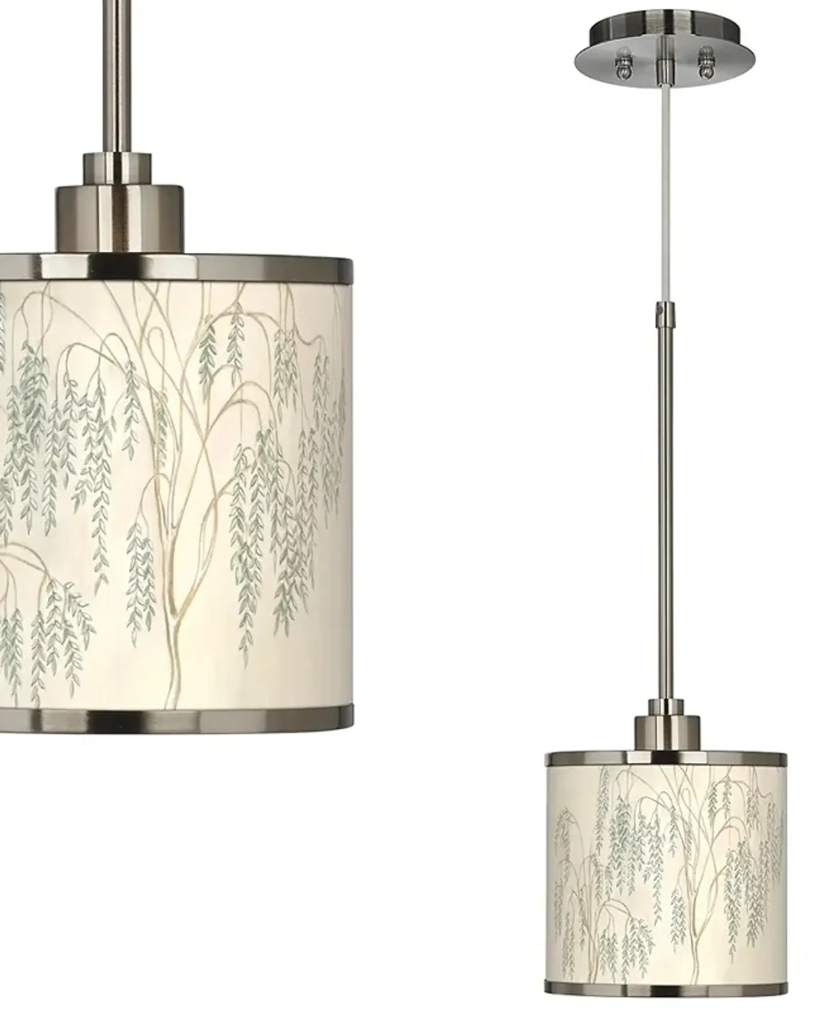 Weeping Willow Giclee Glow Mini Pendant Light