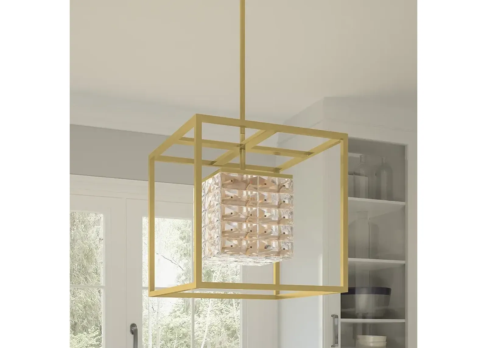 Dazzle Integrated LED Soft Gold Pendant