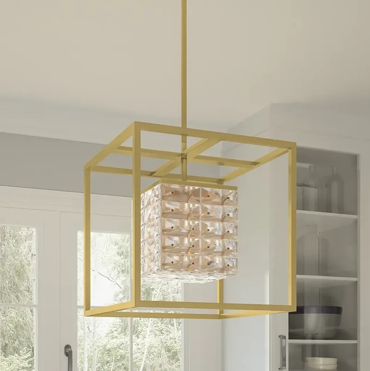 Dazzle Integrated LED Soft Gold Pendant