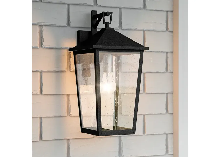 Quoizel Stoneleigh 19 3/4" High Mottled Black Outdoor Wall Light