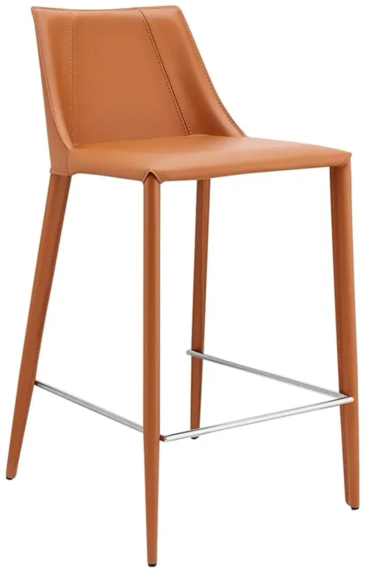 Kalle 26" Cognac Leather Counter Stool