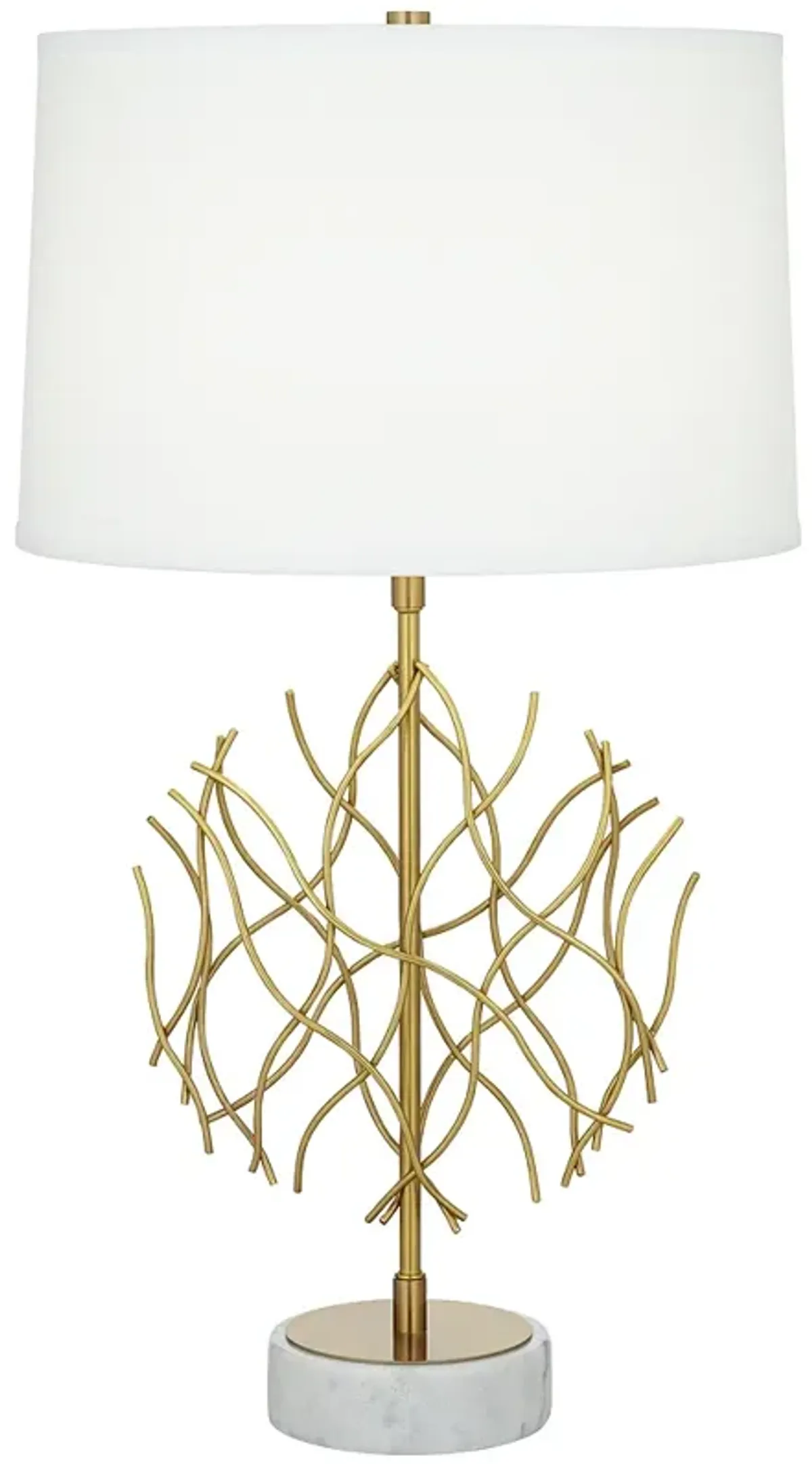 Possini Euro Johan 30 1/2" Modern Gold and White Marble Table Lamp