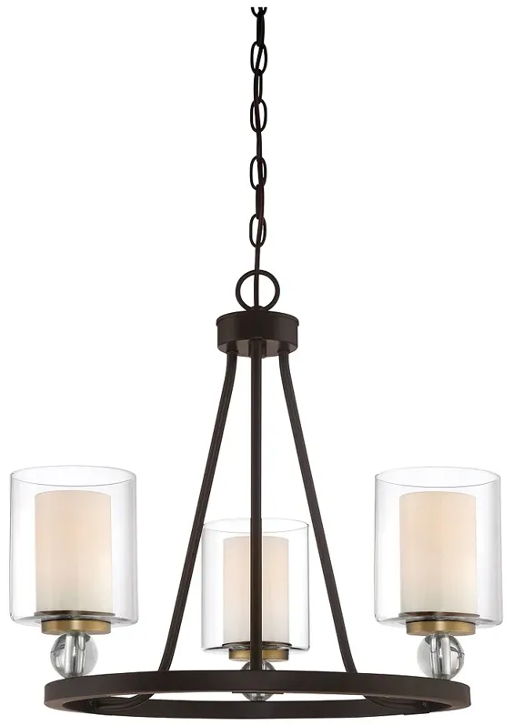 Minka-Lavery  Studio 5 3-Light Painted Bronze Mini Chandelier