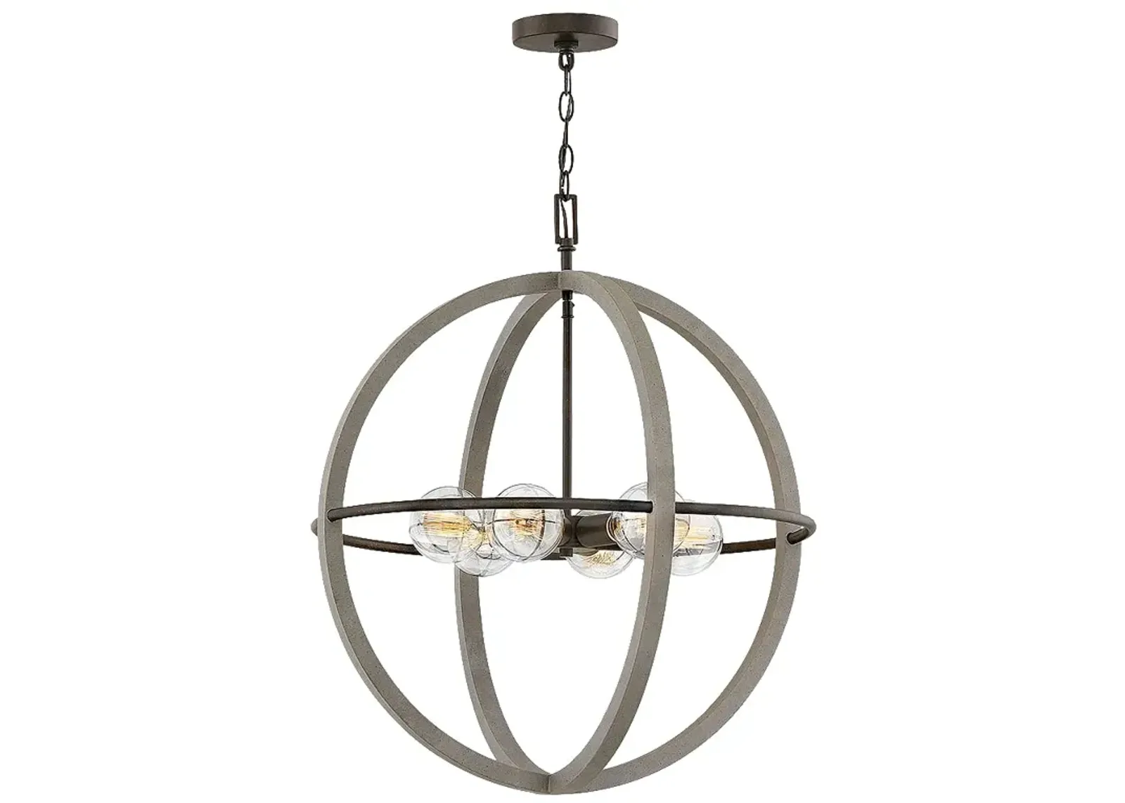 Chandelier Bodie-Medium Orb-Dark Cement