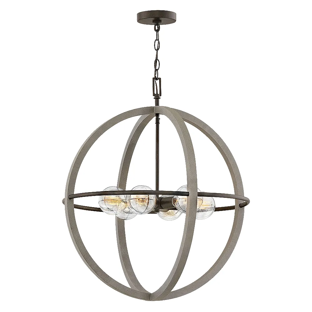 Chandelier Bodie-Medium Orb-Dark Cement