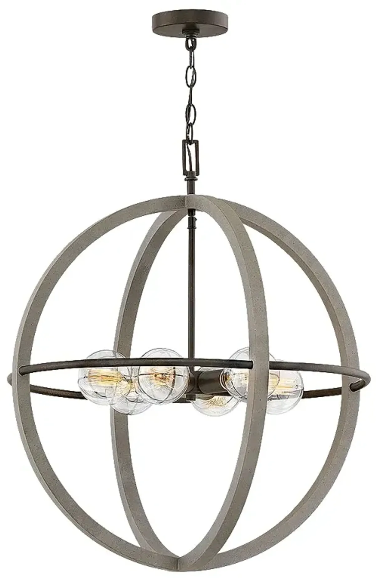 Chandelier Bodie-Medium Orb-Dark Cement