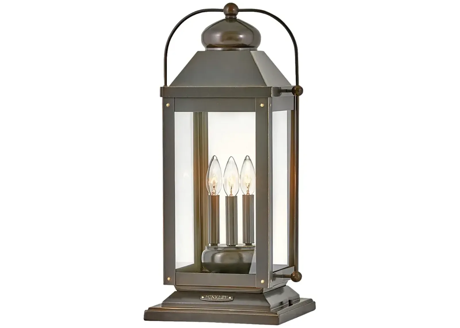 Anchorage 23 1/2"H Bronze Outdoor Lantern Pier Mount Light