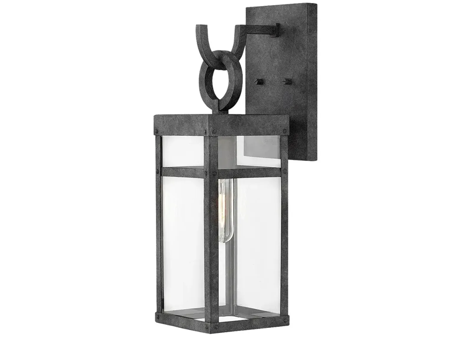 Outdoor Porter-Small Wall Mount Lantern-Aged Zinc