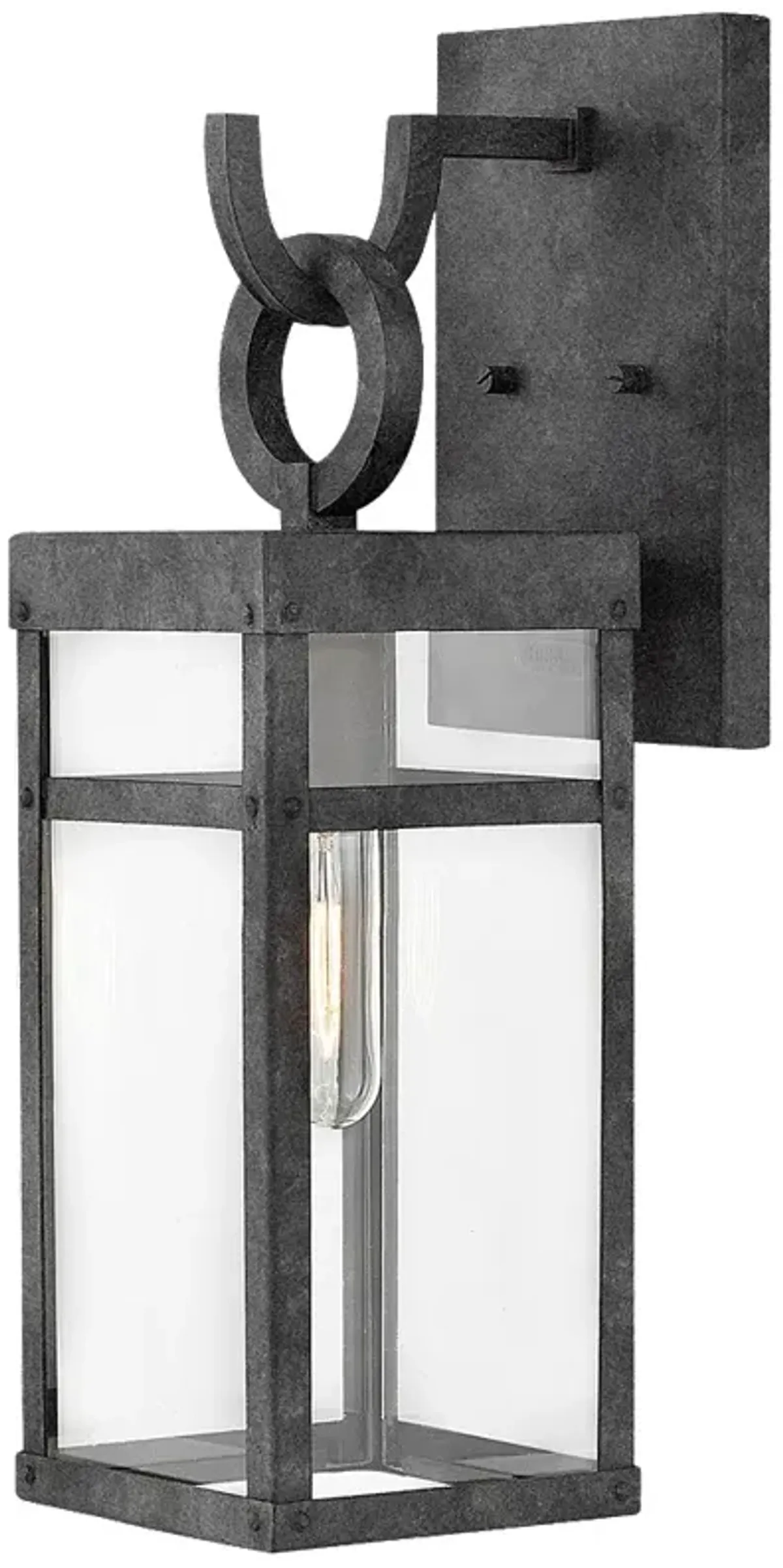 Outdoor Porter-Small Wall Mount Lantern-Aged Zinc